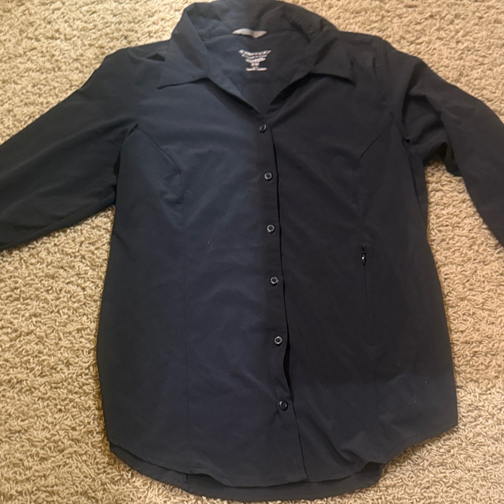 Exofficio Women's Black Blouse Button Up Shirt